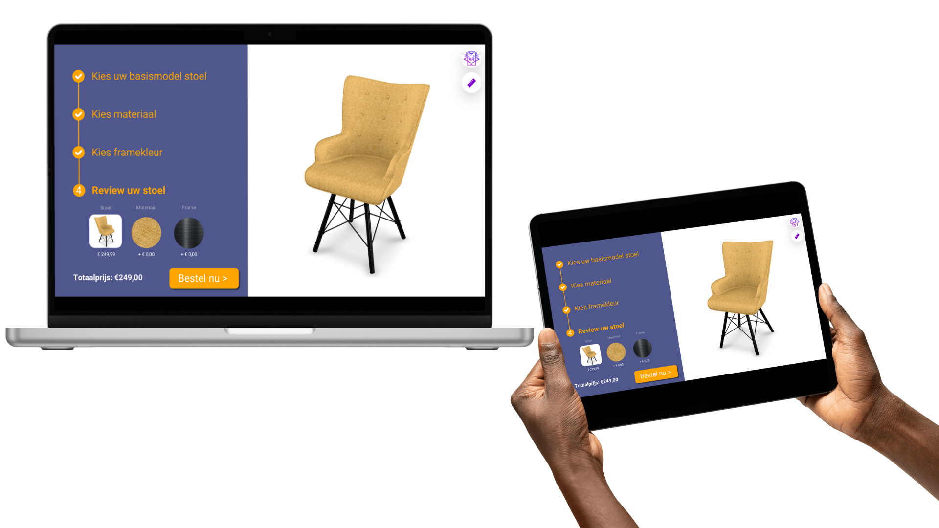 3D Product Configurator – Virakle 3D configurator voorbeeld